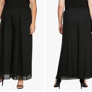 Alex Evenings Wide Leg Chiffon Pants